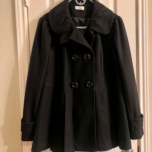 Cato Double-Breasted Peacoat- L